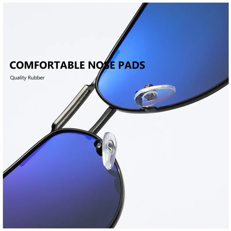 AOWEAR Aviation Luxury Sunglasses Men Polarized Oversized Driving Mirror Glasses Male Brand Designer Retro Eyewear with Case