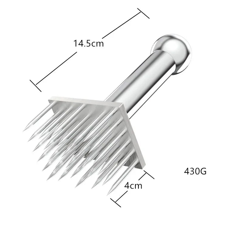 Stainless Steel Meat Needles Meat Hammer Pounders Wooden Handle Profession Meat Tenderizer For Beef Tender Steak Kitchen Tools