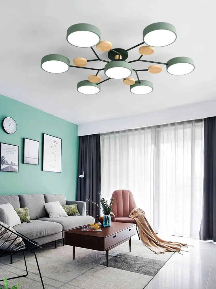 Modern Log Light Indoor Lighting Home Decorative Light LED Pendant Light Bedroom Ceiling Light Kitchen Ceiling Pendant Light