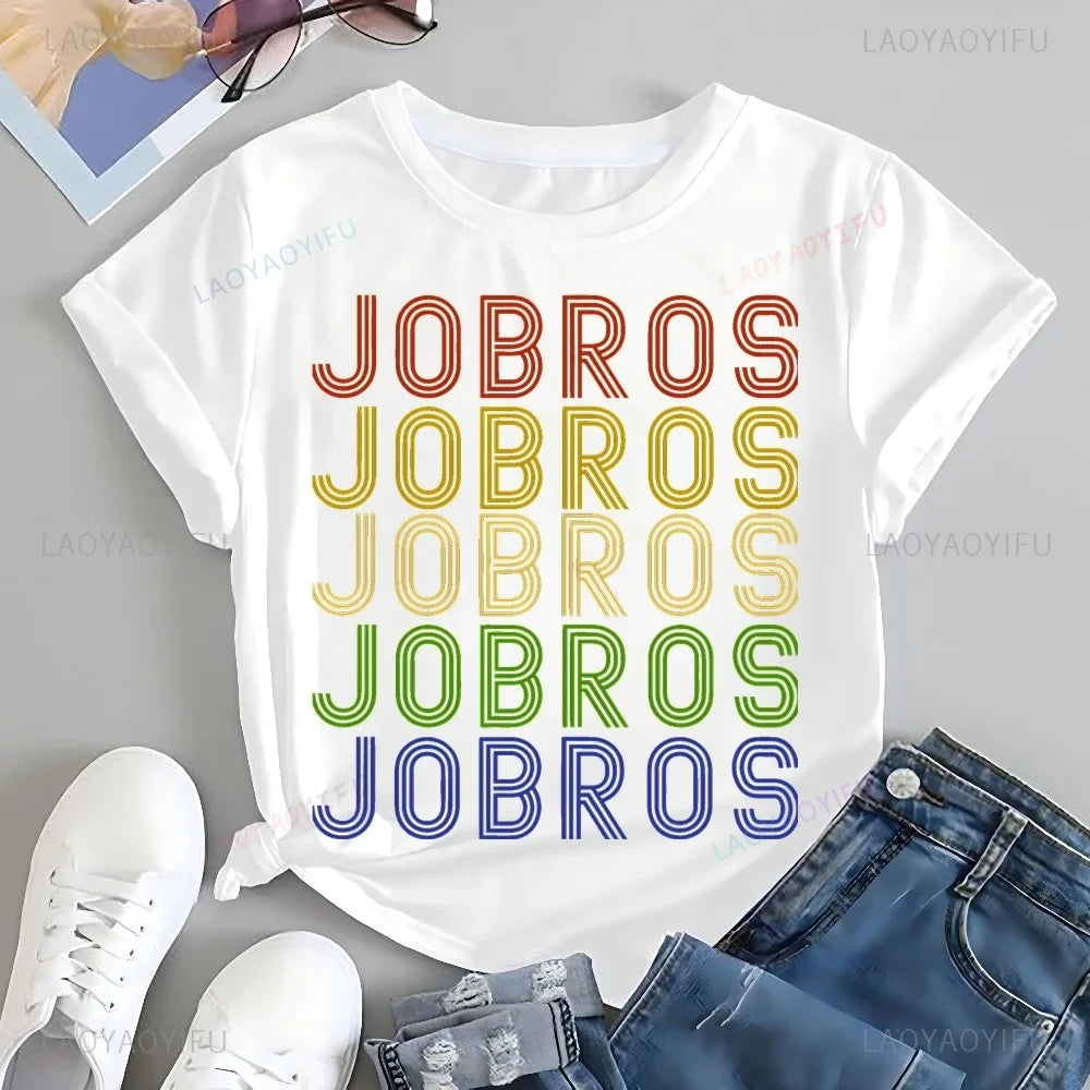 JONAS Classic Printed T-shirt Top JONAS BROTHERS Unisex Trend Harajuku Short Sleeve Unisex Shirt Graphic Oversized T-shirt
