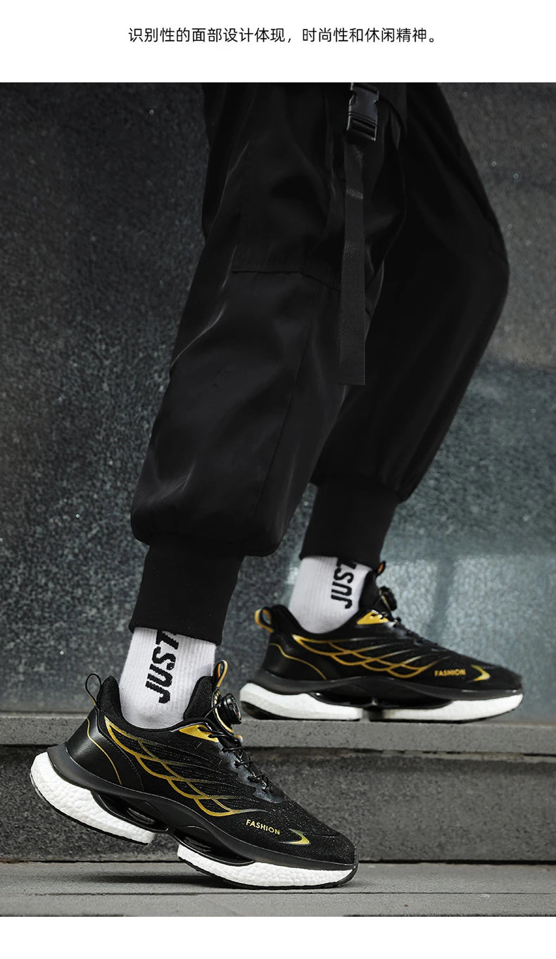 Men Casual Mesh Sneakers 2024 New Autumn Men Fashion Running Shoes Twist Buckle Non-slip Breathable Outdoor Soft Sport Shoes