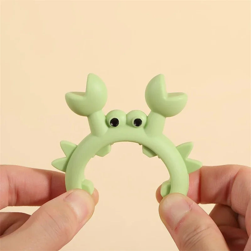 2/1Pcs Silicone Spatula Rack Small Crab Anti Scalding Overflow Pot Clip Spoon Holder Clip Universal Shovel Rack Kitchen Gadgets