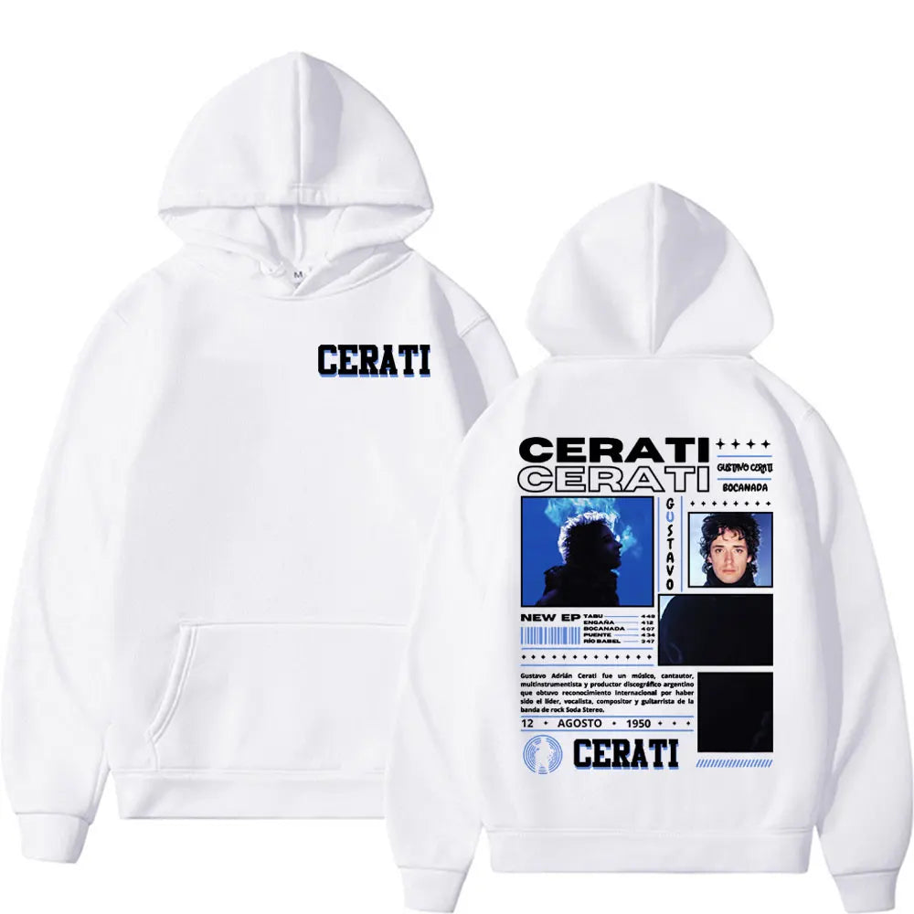 Rapper Gustavo Cerati Tour 2025 Graphic Sweatshirts Men Women Cool Harajuku Pop Music Hoodies Fashion Casual Oversized Pullovers