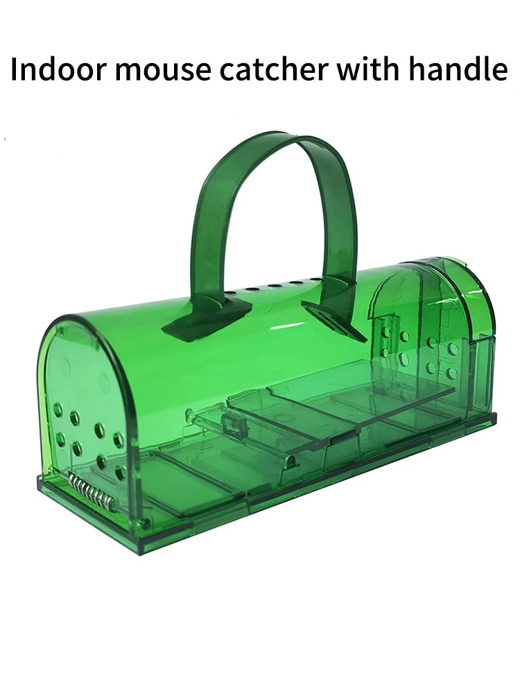 2PCS Plastic Mousetrap Bedroom Kitchen Warehouse Mousetrap With Handle Easily Catch Rats High Sensitive Pedal Trap