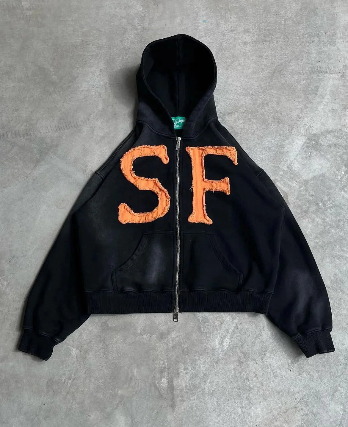 Oversized Sweatshirt Women Y2k American High Street Trend Jacket Men Letter Embroidered Zipper Hoodie Harajuku Fashion Retro Top