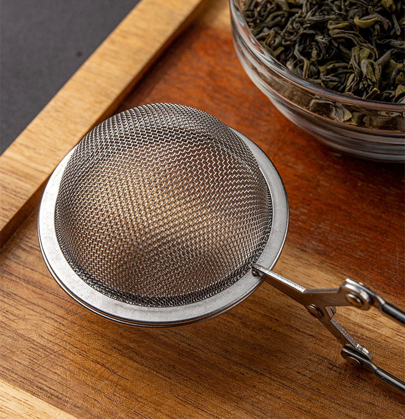 Stainless Steel Mesh Tea Infuser Cha Spice Coffee Strainer Infusor Long Handle Mug Teapot Filter Sieve Kitchen Accessories