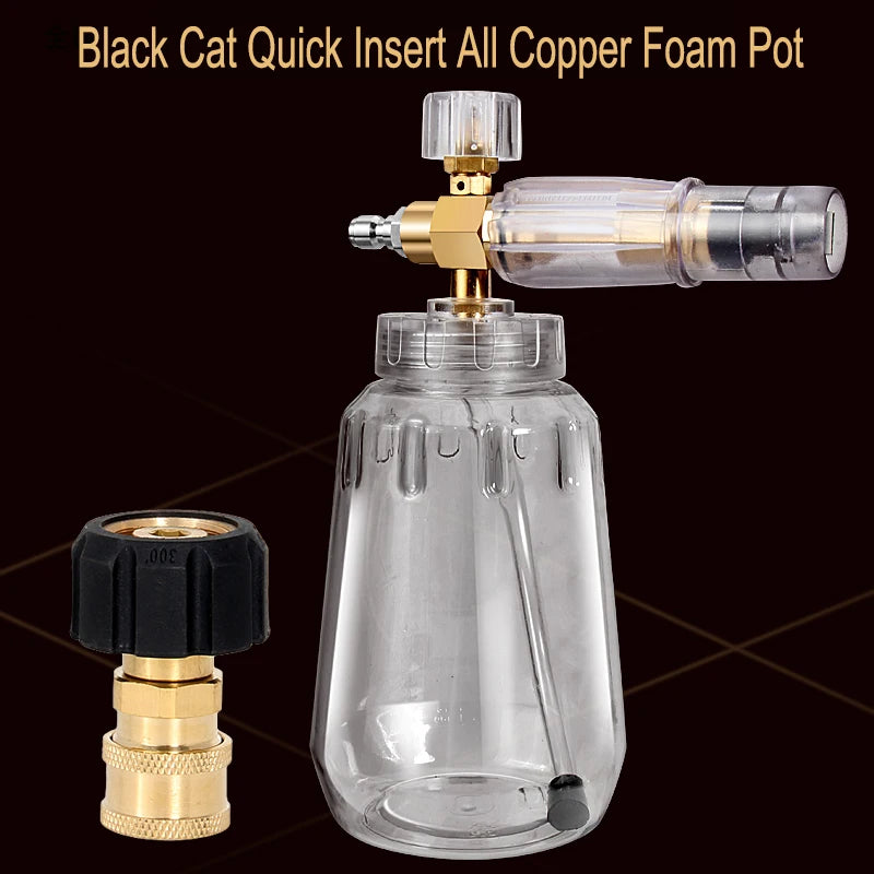 Pressure Washer Foam Cannon Gun with 1/4 Inch Quick Connect and Adjustable Nozzle Car Wash Sprayer with 1 L Bottle