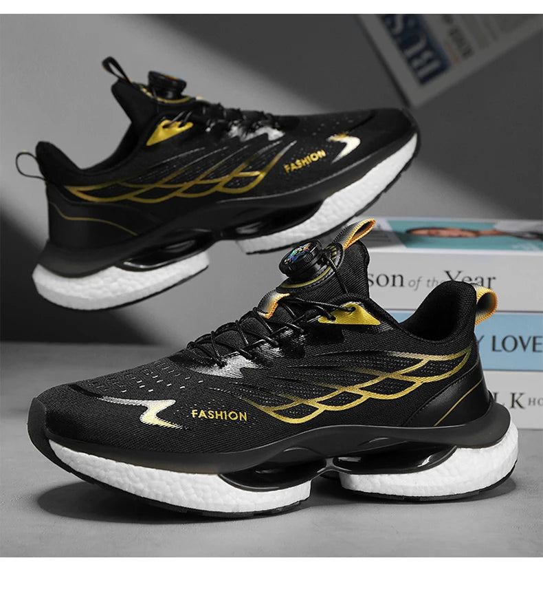 Men Casual Mesh Sneakers 2024 New Autumn Men Fashion Running Shoes Twist Buckle Non-slip Breathable Outdoor Soft Sport Shoes