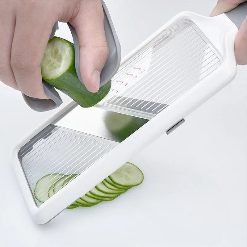 Multi Handheld Mandoline Slicer with Adjustable Stainless Steel Blade Kitchen Veggie Chopper Cheese Grater