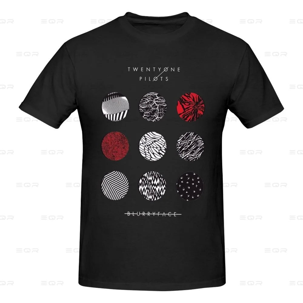Twenty One Pilots Men's round neck Oversized T-shirt,Hip Hop,Tee shirt Novelty all the year round Gift