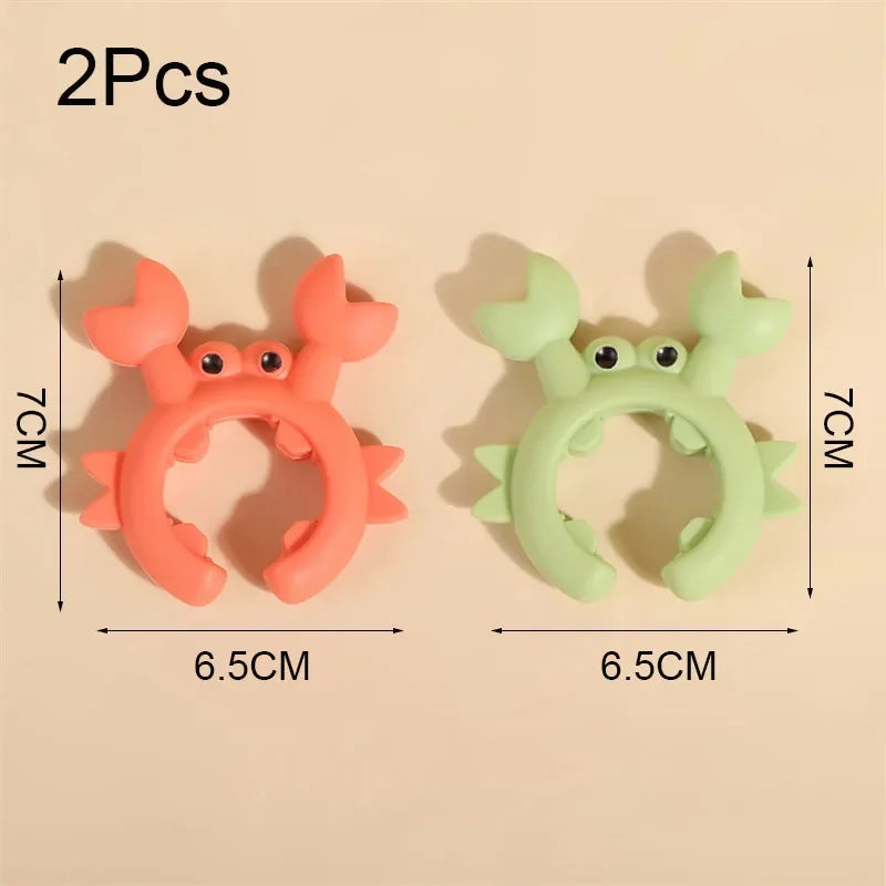 2/1Pcs Silicone Spatula Rack Small Crab Anti Scalding Overflow Pot Clip Spoon Holder Clip Universal Shovel Rack Kitchen Gadgets
