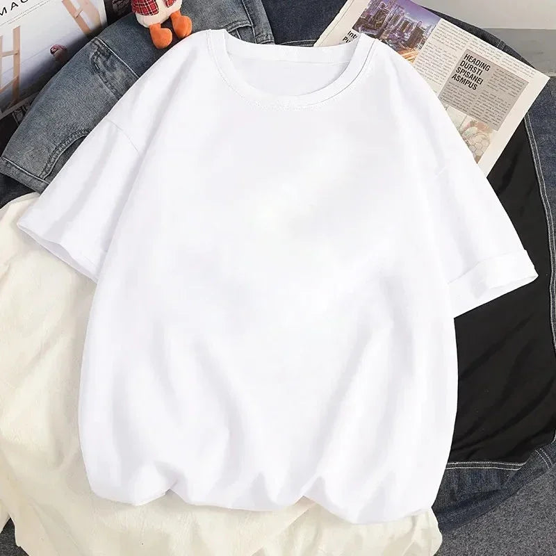 Oversized T-shirts Milk Sweet Print Short-sleeved T-shirt Women Summer Anime Girl Sweet and Spicy T-shirt Short Sleeve Harajuku