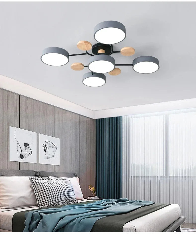 Modern Log Light Indoor Lighting Home Decorative Light LED Pendant Light Bedroom Ceiling Light Kitchen Ceiling Pendant Light