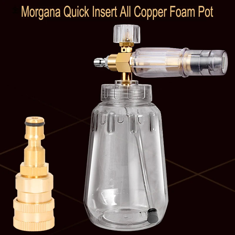 Pressure Washer Foam Cannon Gun with 1/4 Inch Quick Connect and Adjustable Nozzle Car Wash Sprayer with 1 L Bottle
