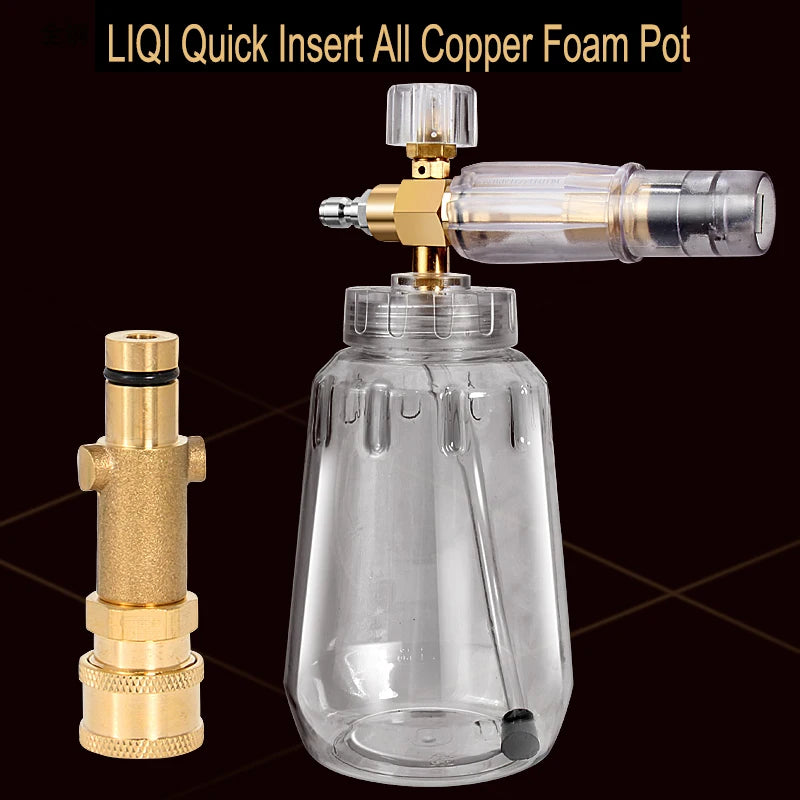Pressure Washer Foam Cannon Gun with 1/4 Inch Quick Connect and Adjustable Nozzle Car Wash Sprayer with 1 L Bottle