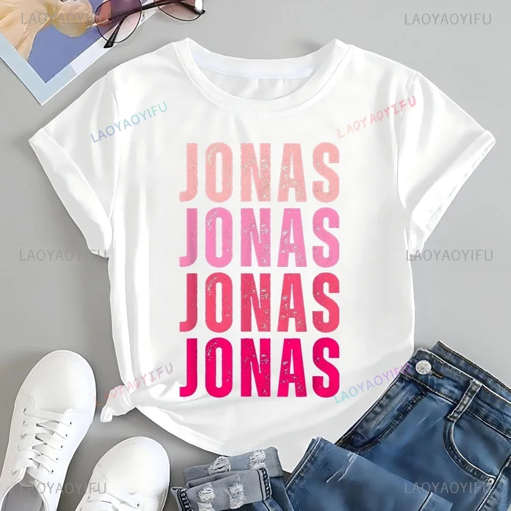 JONAS Classic Printed T-shirt Top JONAS BROTHERS Unisex Trend Harajuku Short Sleeve Unisex Shirt Graphic Oversized T-shirt