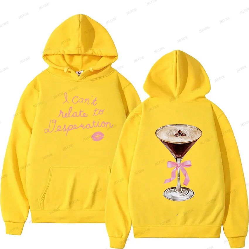Sabrina Carpenter Can't Relate Espresso 2024 New Hoodie Men Women Retro Aesthetic Fashion Oversized Sweatshirt Pullover Hooded