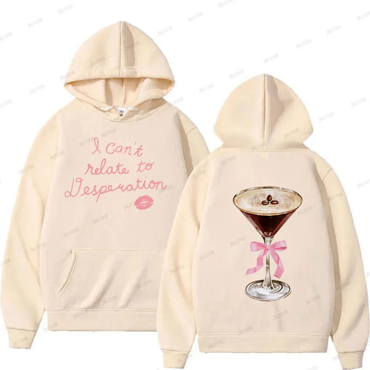 Sabrina Carpenter Can't Relate Espresso 2024 New Hoodie Men Women Retro Aesthetic Fashion Oversized Sweatshirt Pullover Hooded