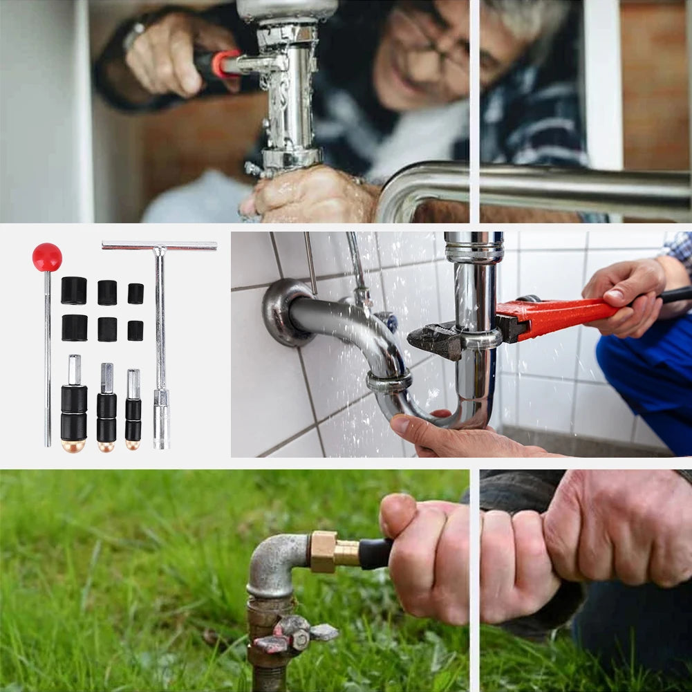 Hot-melt Water Stop Pin Kitchen Bathroom Repair Plumbing Tool Hot Melt Stopper Accessories Water Pipe Repair with Rubber Cover