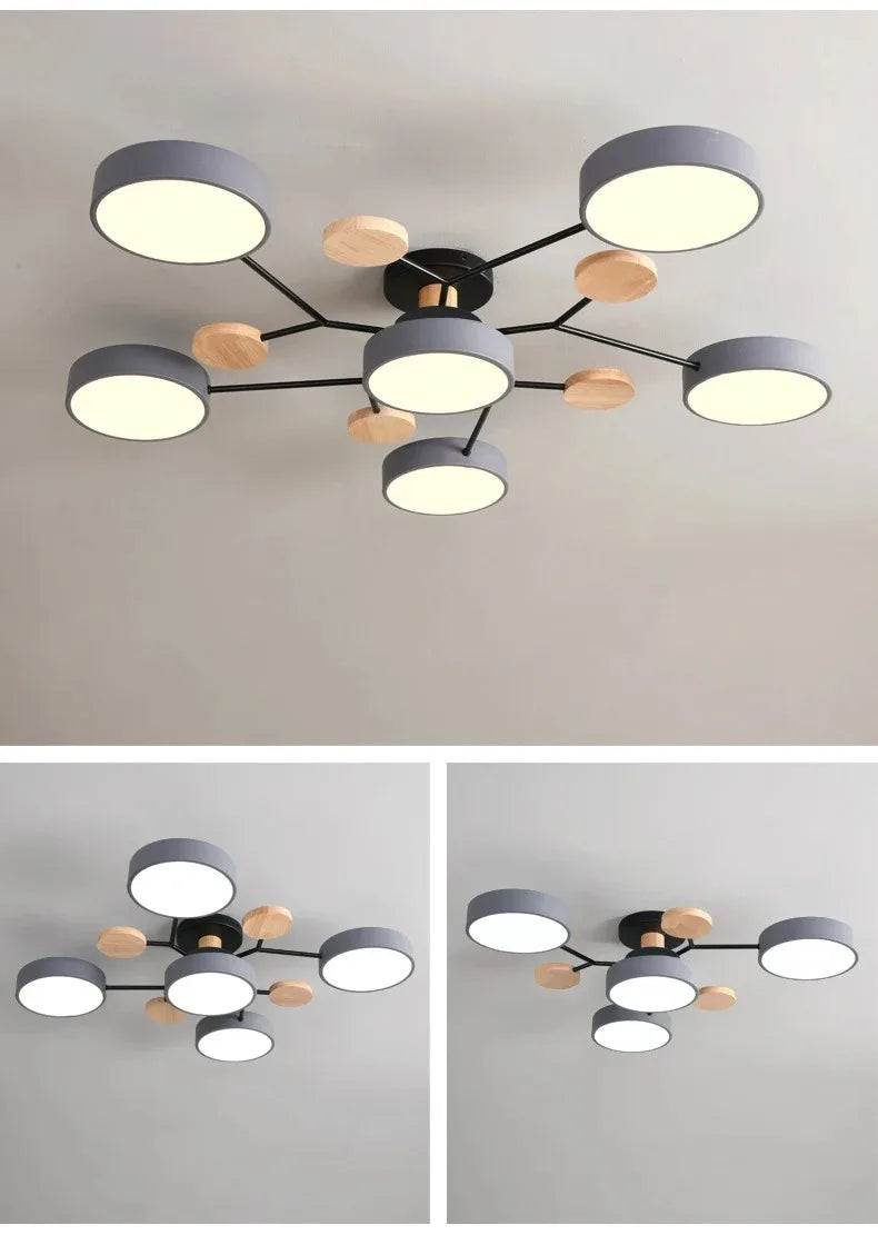 Modern Log Light Indoor Lighting Home Decorative Light LED Pendant Light Bedroom Ceiling Light Kitchen Ceiling Pendant Light