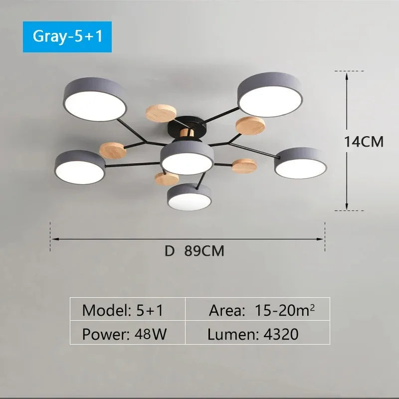 Modern Log Light Indoor Lighting Home Decorative Light LED Pendant Light Bedroom Ceiling Light Kitchen Ceiling Pendant Light