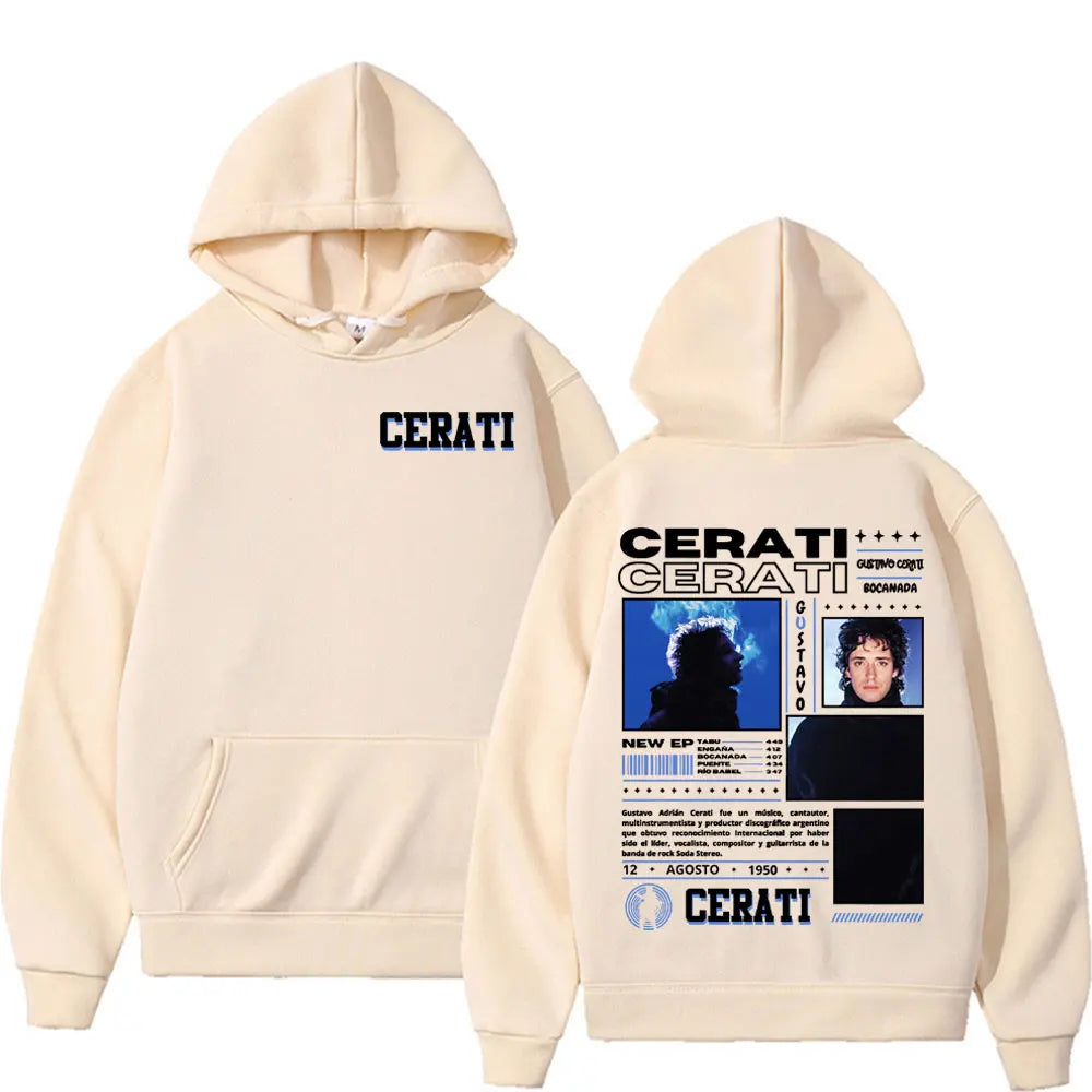 Rapper Gustavo Cerati Tour 2025 Graphic Sweatshirts Men Women Cool Harajuku Pop Music Hoodies Fashion Casual Oversized Pullovers