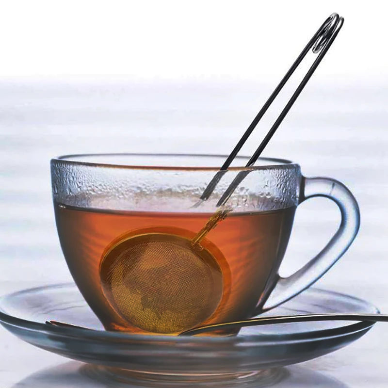 Stainless Steel Mesh Tea Infuser Cha Spice Coffee Strainer Infusor Long Handle Mug Teapot Filter Sieve Kitchen Accessories