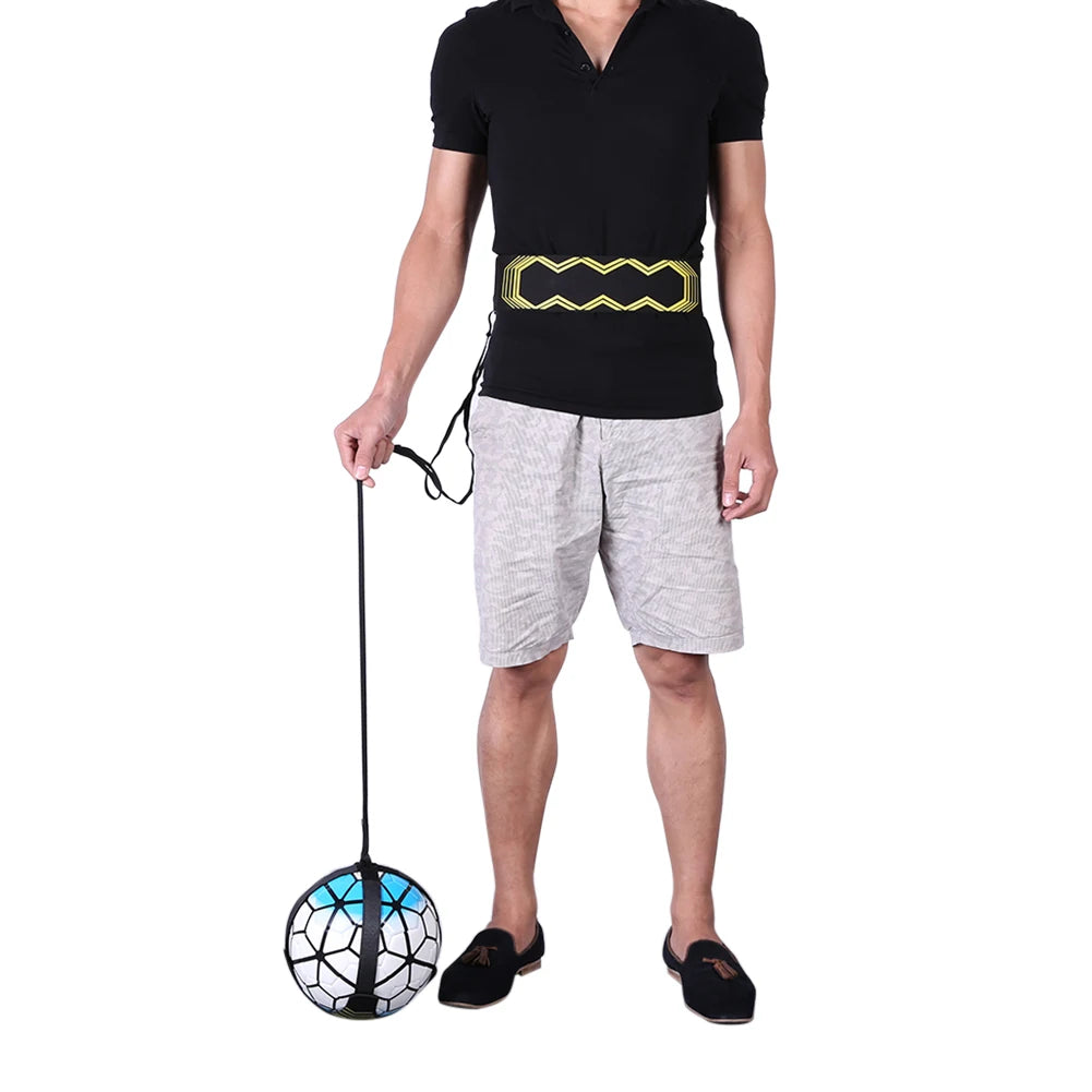 Soccer Ball Solo Practice Adjustable Trainer Elastic Belt Nylon Cloth Soccer Trainer Elastic Auxiliary Fitness Equipment