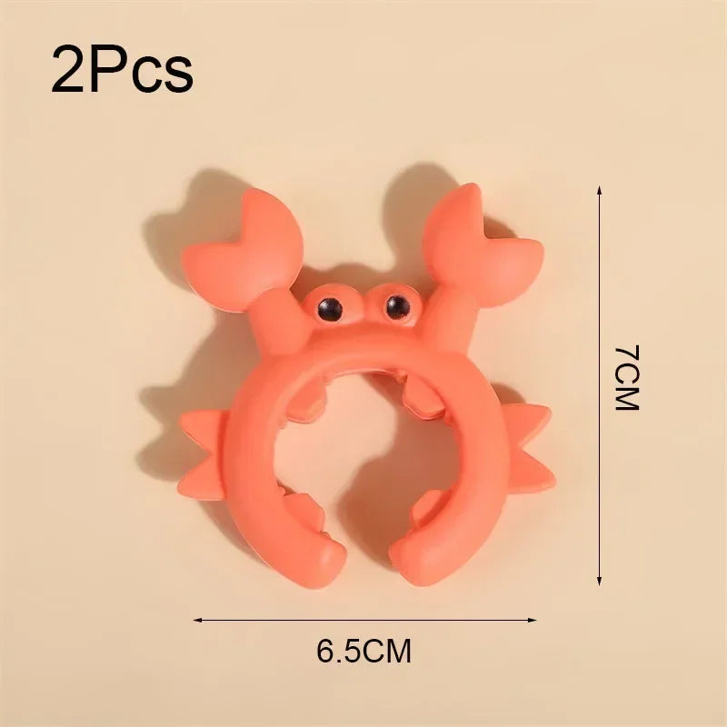 2/1Pcs Silicone Spatula Rack Small Crab Anti Scalding Overflow Pot Clip Spoon Holder Clip Universal Shovel Rack Kitchen Gadgets