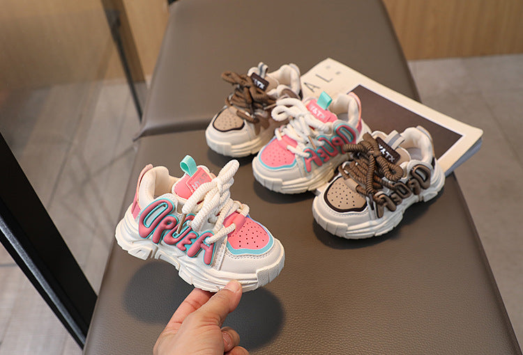 Children's Sneakers Autumn Spring Boys Breathable Sport Shoes Girls Non-slip Casual Running Sneakers Toddler First Walking Shoes