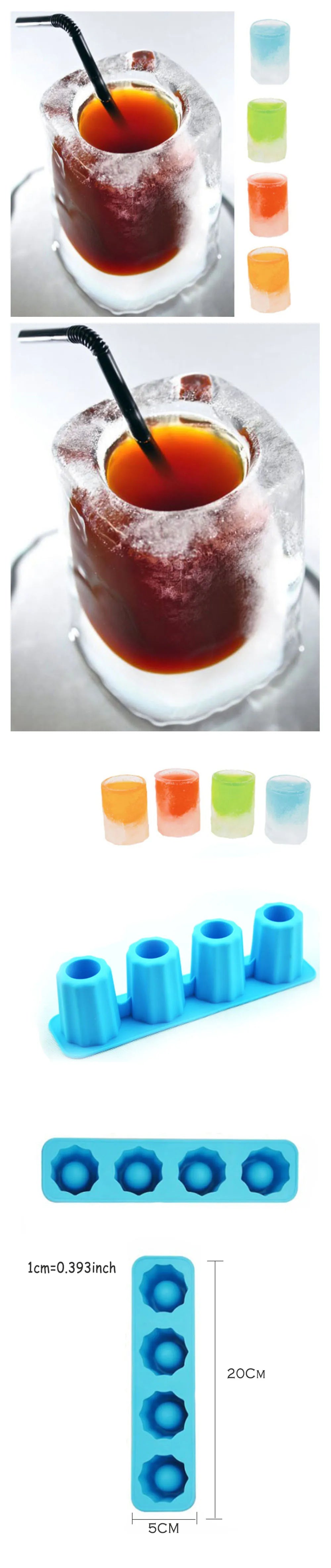 Ice Cube Tray Mold Summer Drinking Tool Mold Makes Shot Glasses Ice Mould Ice Tray  Silicone  Popsicle Mold  Kitchen  Gadget
