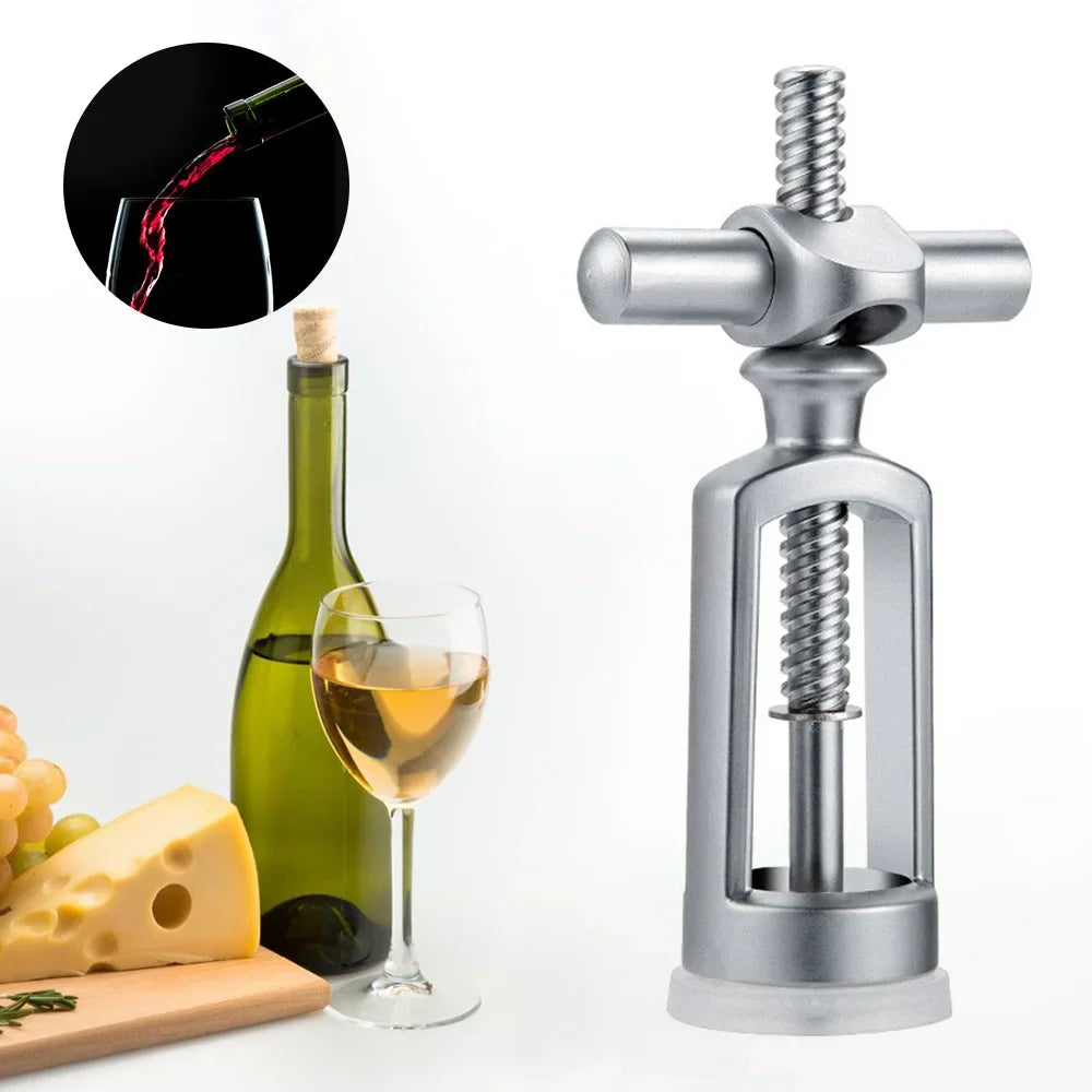 Portable Metal Red Wine Opener Zinc Alloy Corkscrew Cork Puller Remover Champagne Opener Wine Opener Kitchen Tools