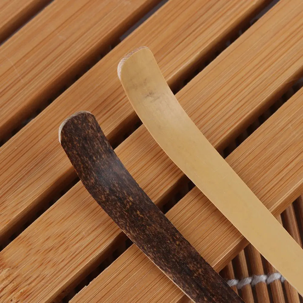 Teaware Kitchen Tool Spice Gadget Handmade Black Bamboo Wood Tea Sticks Leaf Spatula Matcha Spoon Kitchen Tool Cooking Utensil
