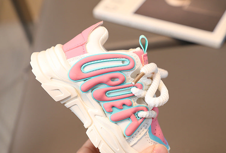 Children's Sneakers Autumn Spring Boys Breathable Sport Shoes Girls Non-slip Casual Running Sneakers Toddler First Walking Shoes