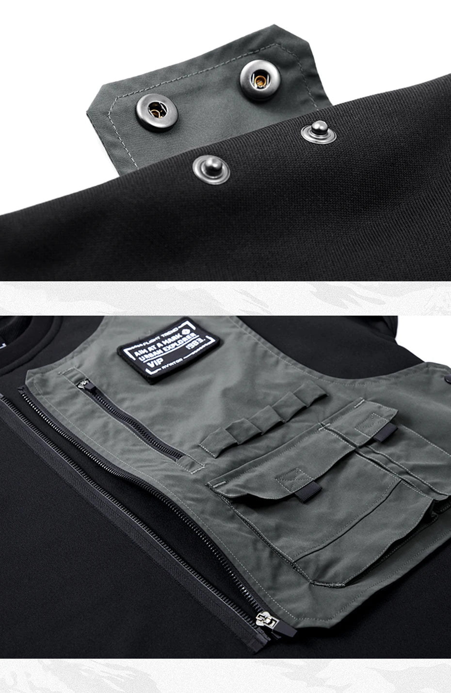 Mens Fashion Techwear T Shirt Hi Street Mechanical Tactical Tshirts Oversized Harajuku Hip Hop Streetwear Cargo Tops Tees