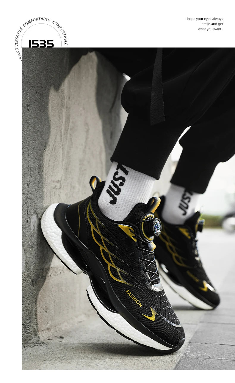 Men Casual Mesh Sneakers 2024 New Autumn Men Fashion Running Shoes Twist Buckle Non-slip Breathable Outdoor Soft Sport Shoes