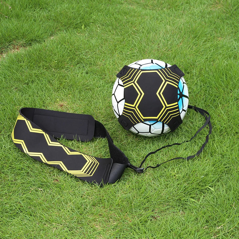 Soccer Ball Solo Practice Adjustable Trainer Elastic Belt Nylon Cloth Soccer Trainer Elastic Auxiliary Fitness Equipment