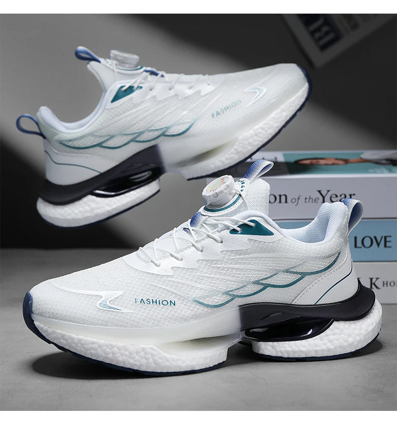 Men Casual Mesh Sneakers 2024 New Autumn Men Fashion Running Shoes Twist Buckle Non-slip Breathable Outdoor Soft Sport Shoes