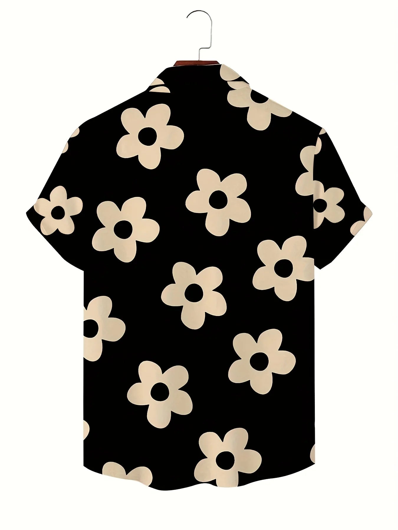 Flower 3D Printed Hawaiian Shirt Summer Beach Vacation Casual Men's Short Sleeve Tops Daily Fashion Loose Oversized Lapel Shirt