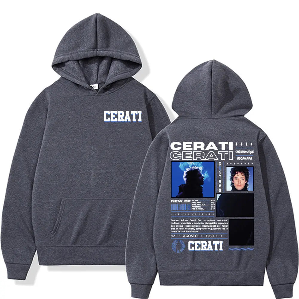 Rapper Gustavo Cerati Tour 2025 Graphic Sweatshirts Men Women Cool Harajuku Pop Music Hoodies Fashion Casual Oversized Pullovers