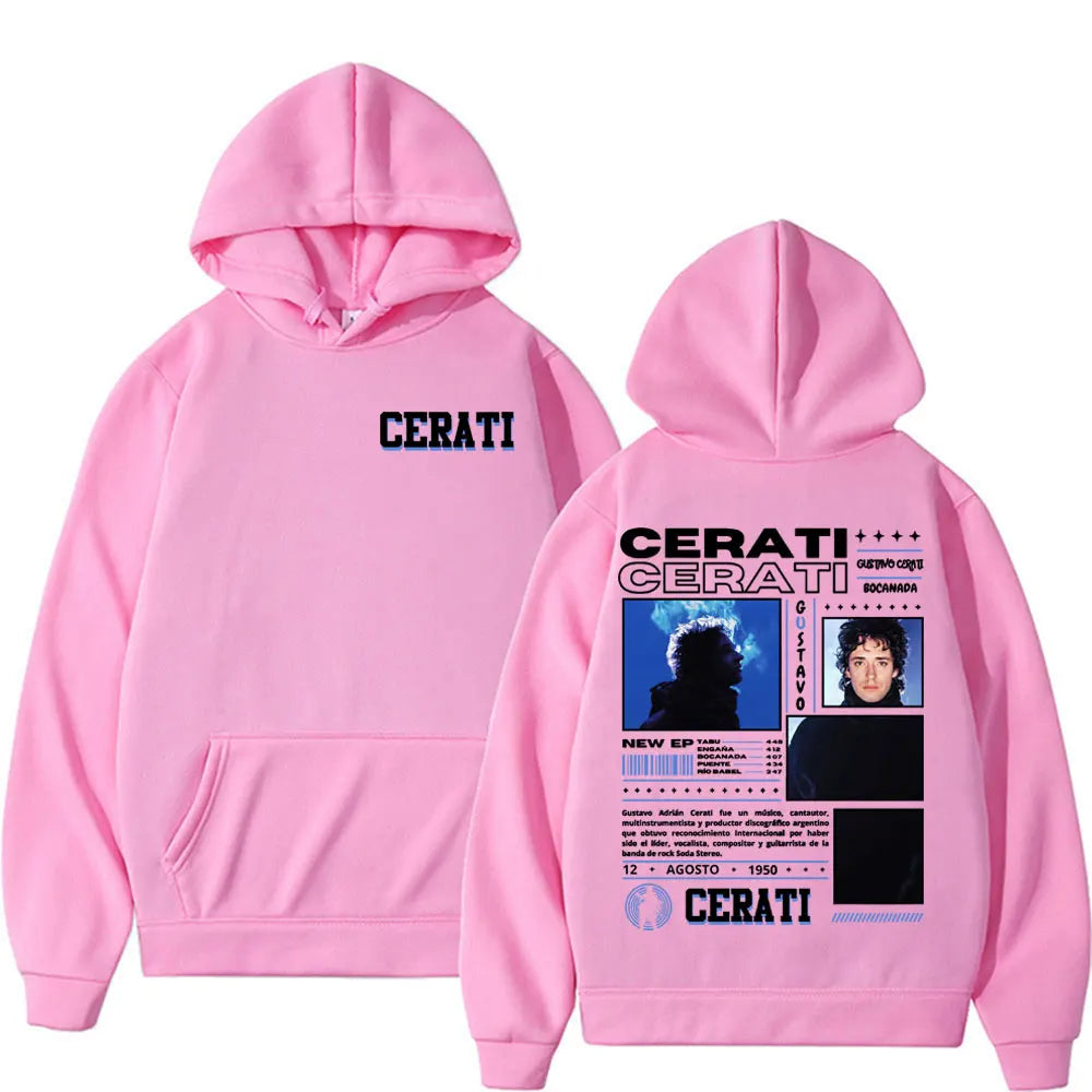 Rapper Gustavo Cerati Tour 2025 Graphic Sweatshirts Men Women Cool Harajuku Pop Music Hoodies Fashion Casual Oversized Pullovers