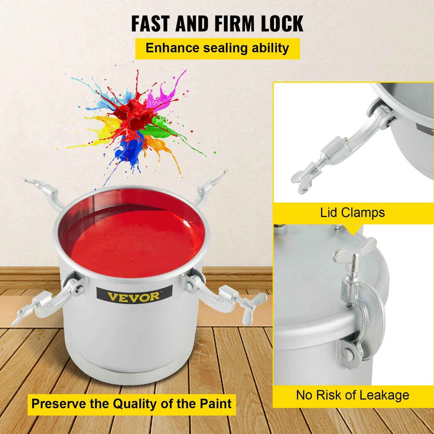 SucceBuy High Pressure Paint Pot 10L15L Sprayer Tank W/ Spray Gun  Hose for Home Industrial Commercial Painting Spraying Coating