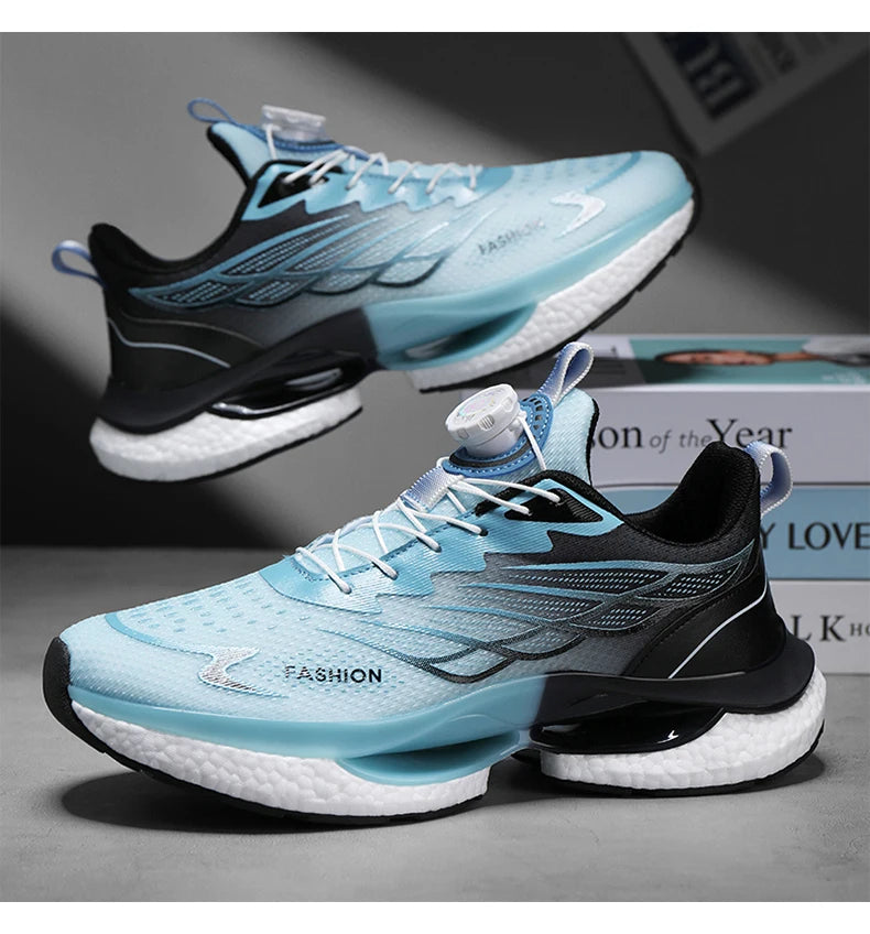 Men Casual Mesh Sneakers 2024 New Autumn Men Fashion Running Shoes Twist Buckle Non-slip Breathable Outdoor Soft Sport Shoes