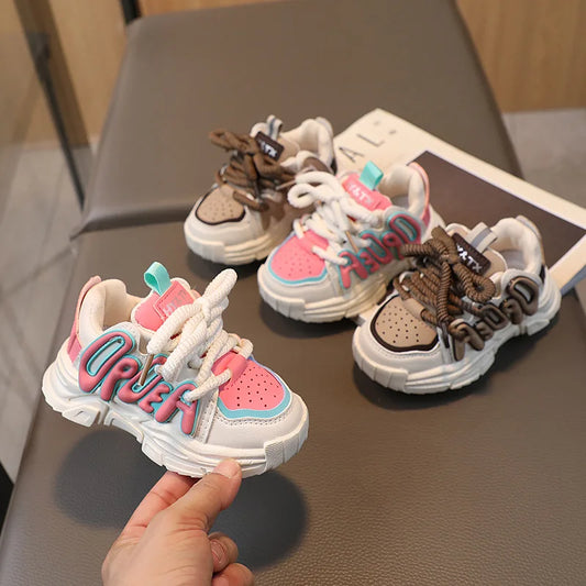 Children's Sneakers Autumn Spring Boys Breathable Sport Shoes Girls Non-slip Casual Running Sneakers Toddler First Walking Shoes