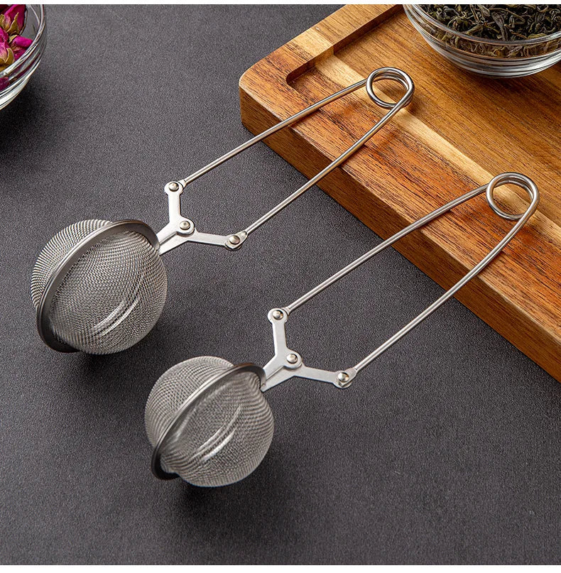 Stainless Steel Mesh Tea Infuser Cha Spice Coffee Strainer Infusor Long Handle Mug Teapot Filter Sieve Kitchen Accessories