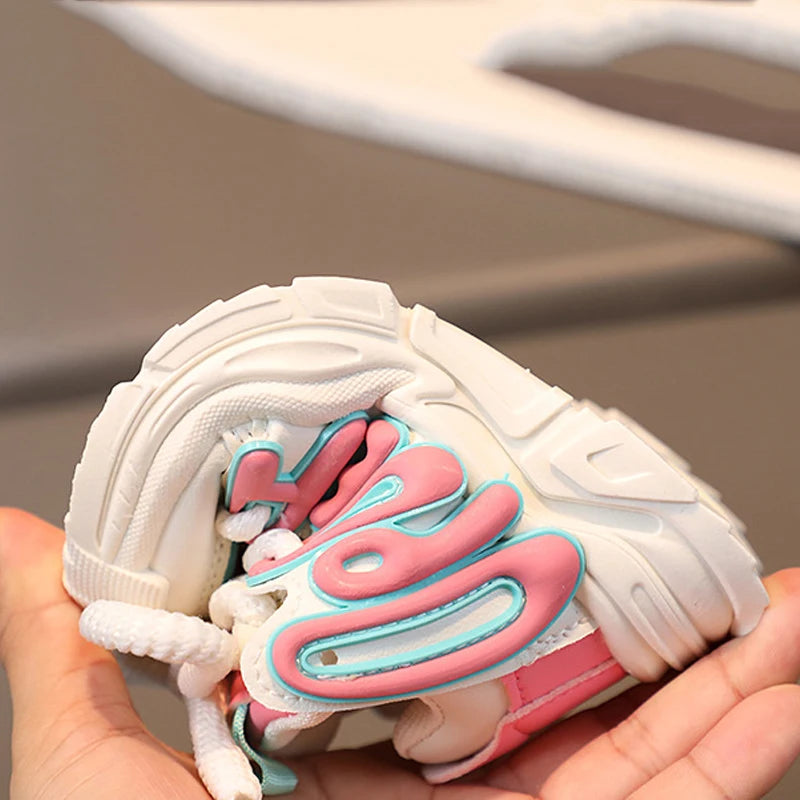Children's Sneakers Autumn Spring Boys Breathable Sport Shoes Girls Non-slip Casual Running Sneakers Toddler First Walking Shoes