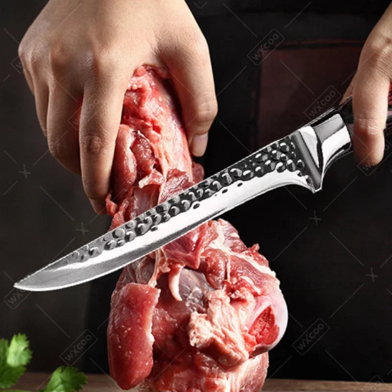 Handmade Forged Boning Knife Professional Damascus Chef Knives Cooking Butcher Knife Meat Fish Cutting Knife Kitchen Accessories