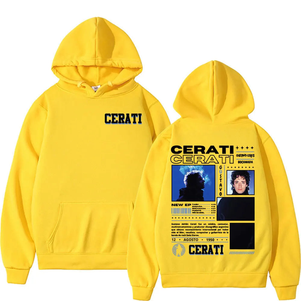 Rapper Gustavo Cerati Tour 2025 Graphic Sweatshirts Men Women Cool Harajuku Pop Music Hoodies Fashion Casual Oversized Pullovers