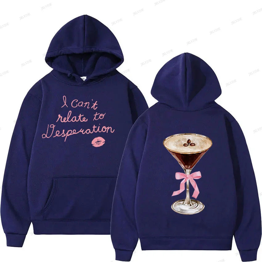 Sabrina Carpenter Can't Relate Espresso 2024 New Hoodie Men Women Retro Aesthetic Fashion Oversized Sweatshirt Pullover Hooded