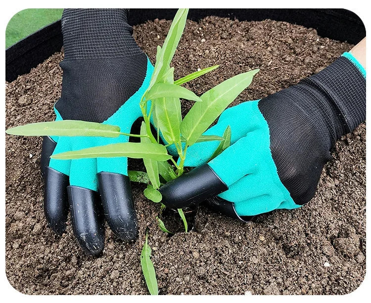 Gardening Gloves With Claws Breathable Waterproof Working Digging Planting Sting-Resistant Non-slip Protective Latex Gloves